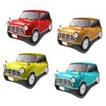 Retro Cars Icon Set Stock Photo