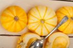 Fresh Yellow Pumpkin Stock Photo