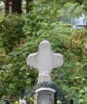 Crosses On Graves Cemetery And Fences   Stock Photo