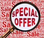 Special Offer Represents Clearance Noteworthy And Save Stock Photo