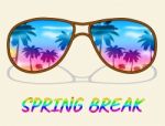 Spring Break Means Springtime Parties On The Beach Stock Photo