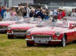 Red Arrows Pilots Entertaining The Crowds At Biggin Hill Stock Photo