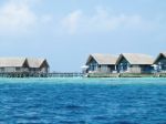 Water Villa Cottages On Island Stock Photo