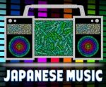 Japanese Music Represents Sound Tracks And Acoustic Stock Photo