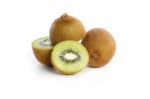 Kiwis Isolated On White Stock Photo