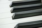 Close-up Of Piano Keyboard Centred On Ab With Plenty Of White Sp Stock Photo