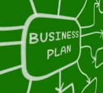 Business Plan Diagram Means Company Organization And Strategy Stock Photo