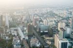 View Of Bangkok Cityscape, Bangkok The Capital City Of Thailand Stock Photo