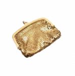 Golden Coin Purse Isolated On White Stock Photo