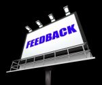 Feedback Sign Represents Opinion Evaluation And Comment Stock Photo