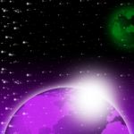 Purple Earth Background Shows Brightness Planet And Heavens
 Stock Photo