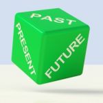 Past Present Future Dice Stock Photo