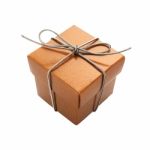 Golen Gift Box Stock Photo