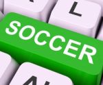 Soccer Key Means Football Or Rugby
 Stock Photo