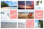 Mix Picture Sea And Beach In Frame Stock Photo