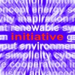 Initiative Word Means Motivation Leadership And Taking Action Stock Photo