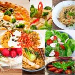 Healthy Vegetarian Vegan Food Collage Stock Photo