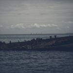 Dark And Gloomy Effect On The Shipwrecks At Tangalooma Island Stock Photo