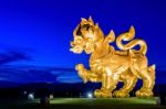 Singha Statue At Singha Park Stock Photo