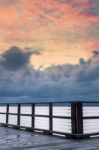 Woody Point Jetty At Sunset Stock Photo