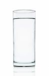 Cool Water With Glass Isolated On The White Background Stock Photo