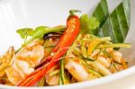 Fresh Seafood Thai Salad Stock Photo