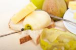 Fresh Pears And Cheese Stock Photo