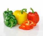 Sliced Bell Pepper Stock Photo