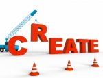 Create Crane Shows Construction Make And Building Stock Photo