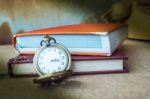 Stopwatch On Table Stock Photo