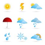 Weather Icons Stock Photo