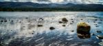 View Of Loch Morlich At Sunset Stock Photo