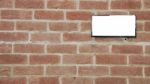 Brick Wall Billboard Stock Photo