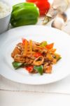 Chinese Beef And Vegetables Stock Photo