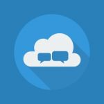 Cloud Computing Flat Icon. Chat Stock Photo