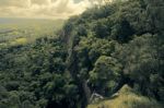 Waterfall In Mapleton Falls National Park, Glass House Mountains Stock Photo