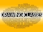 Drawing Classes Represents Lesson Schooling And Learning Stock Photo