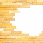 Crashed Brick Wall Texture Abstract For Background With Clipping Stock Photo