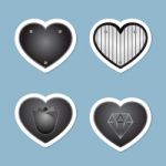 Love Icon Metal Design Stock Photo