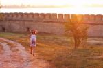 Young Girl Looking For Happiness Stock Photo