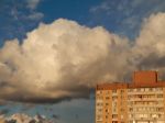 Clouds Of A Storm Over The City Float  Stock Photo