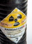 Steel Container Of Radioactive Material Stock Photo