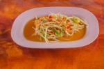 Green Papaya Salad Stock Photo