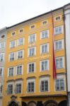 View Of Mozarts Home And Birthplace In Salzburg Stock Photo