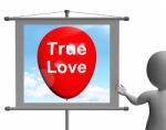 True Love Sign Represents Lovers And Couples Stock Photo