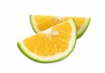 Slice Citrus Sinensis Isolated Stock Photo