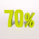 Percentage Sign, 70 Percent Stock Photo