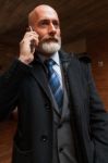 Bussiness Man Talking By Phone Stock Photo