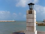 Lagos, Algarve/portugal - March 5 : Lamp Outside Fort Ponta Da B Stock Photo