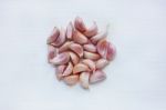 Garlic On White Background Stock Photo